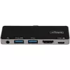 StarTech.com USB C Multiport Adapter - USB-C to 4K 60Hz HDMI 2.0, 100W Power Delivery Pass-Through Charging, 3-Port USB 3.0 Hub, Audio - USB-C Mini Dock - Portable USB Type-C Travel Dock