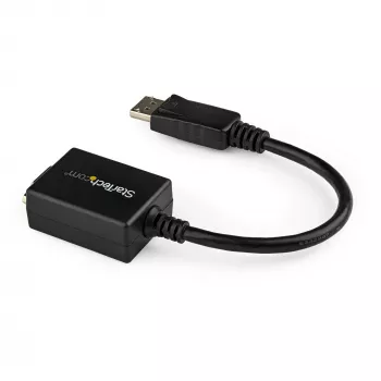 StarTech.com DisplayPort to VGA Adapter - Active DP to VGA Converter - 1080p Video - DisplayPort Certified - DP/DP++ Source to VGA Monitor Cable Adapter Dongle - Latching DP Connector