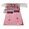 StarTech.com Dual M.2 PCIe SSD Adapter Card, PCIe x8 / x16 to Dual NVMe or AHCI M.2 SSDs, PCI Express 4.0, 7.8GBps/Drive, Bifurcation Required - Windows/Linux Compatible