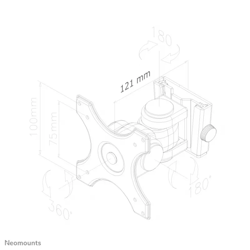 Neomounts FPMA-W250BLACK Monitor/TV mount wall 10-30 inch - full motion