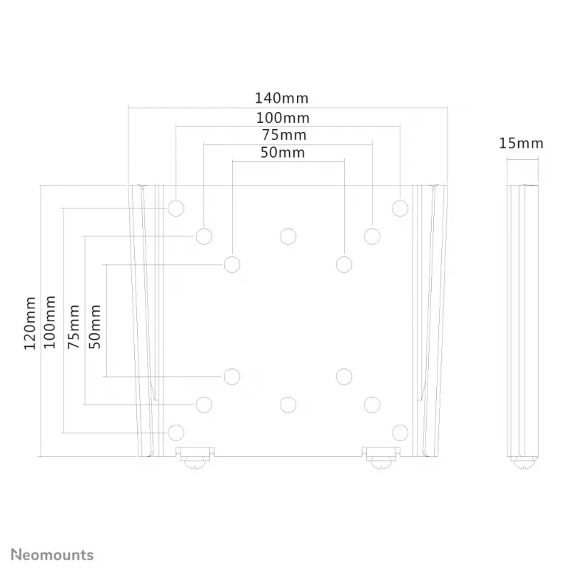 Neomounts FPMA-W25BLACK Monitor/TV mount wall 10-30 inch - ultra-flat