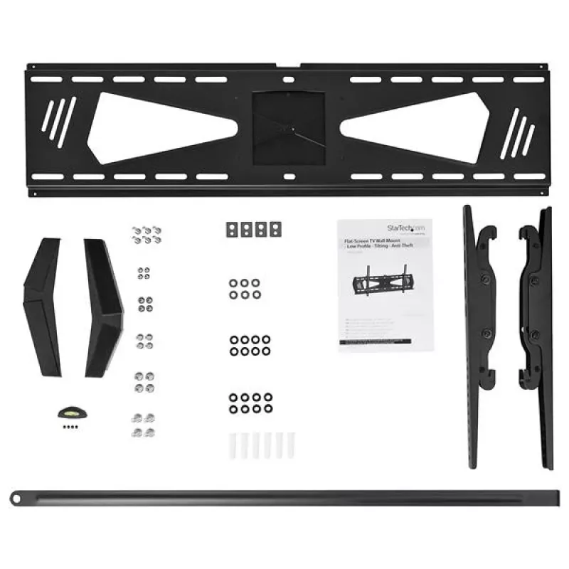 StarTech.com FPWTLTBAT low-profile tilting TV wall mount, 94-190.5 cm (37-75 inch), up to 40 kg, anti-theft, VESA, plastic/steel, Black