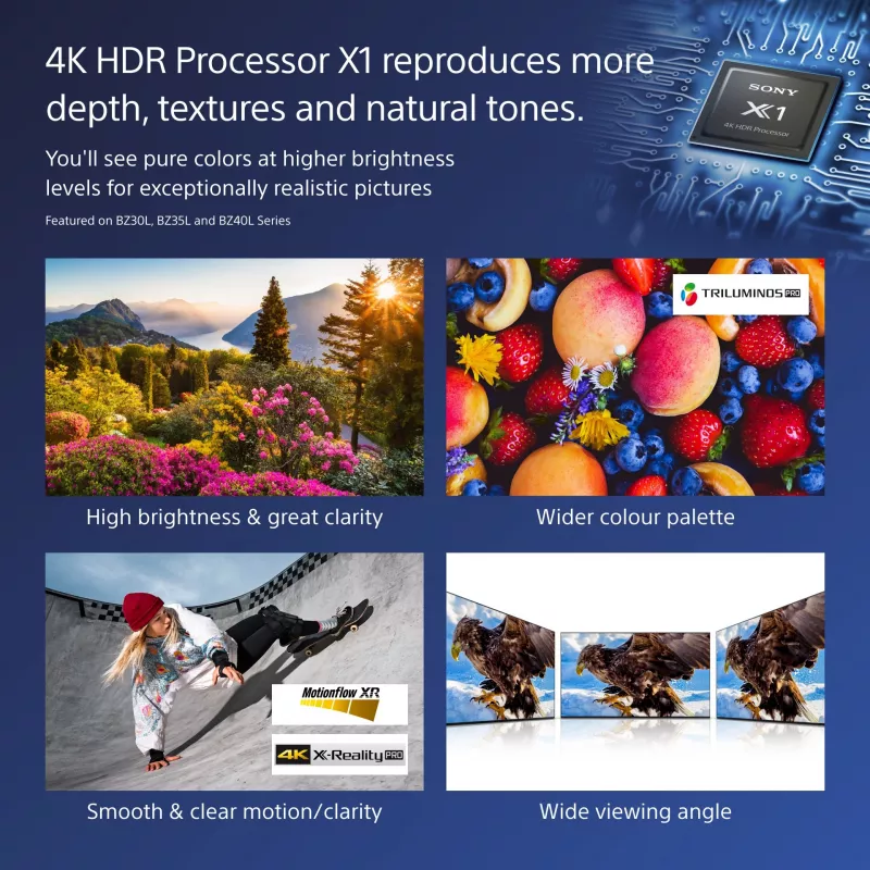 Sony FW-55BZ40L 55 inch Professional BRAVIA 4K HDR Digital Signage Display