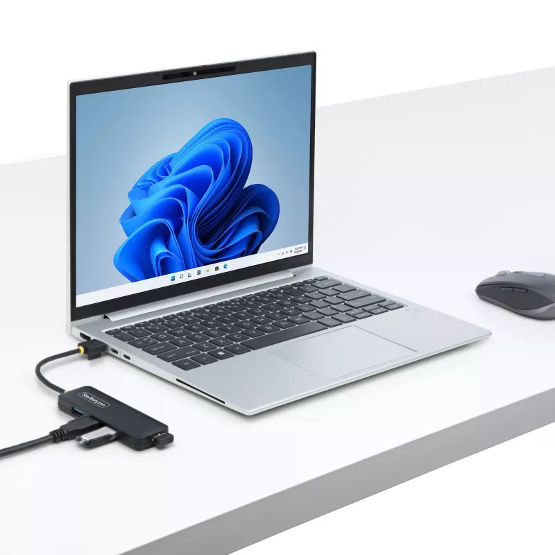 StarTech.com 4-Port USB-A Hub, 5Gbps, Bus Powered, Small Travel Mini USB Hub, Multi-Port USB 3.0 Splitter, Portable USB Hub, Overcurrent Protection (OCP)