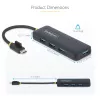 StarTech.com 4-Port USB-C Hub, 5Gbps, USB-C to 4x USB-A, Bus Powered, Small Travel Mini Hub, Multi-Port USB 3.0 Splitter, Portable Hub, Overcurrent Protection