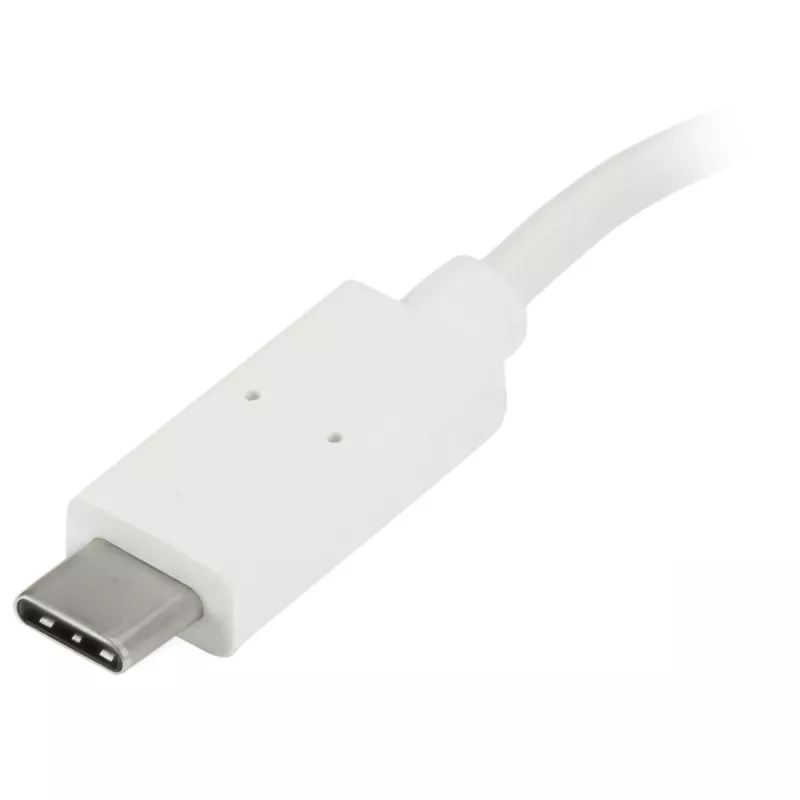 StarTech.com 4 Port USB C Hub with 1x USB-C & 3x USB-A Ports (SuperSpeed 5Gbps) - USB Bus Powered - Portable/Laptop USB 3.0 Adapter Hub - USB 3.1 Gen 1/USB 3.2 Gen 1 Type-C Hub - White~4 Port USB C Hub with 1x USB-C & 3x USB-A Ports (SuperSpeed 5Gbps) - USB Bus Powered - Portable/Laptop USB 3.0 Adapter Hub - USB 3.2 Gen 1 Type-C Hub - White