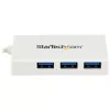 StarTech.com 4 Port USB C Hub with 1x USB-C & 3x USB-A Ports (SuperSpeed 5Gbps) - USB Bus Powered - Portable/Laptop USB 3.0 Adapter Hub - USB 3.1 Gen 1/USB 3.2 Gen 1 Type-C Hub - White~4 Port USB C Hub with 1x USB-C & 3x USB-A Ports (SuperSpeed 5Gbps) - USB Bus Powered - Portable/Laptop USB 3.0 Adapter Hub - USB 3.2 Gen 1 Type-C Hub - White