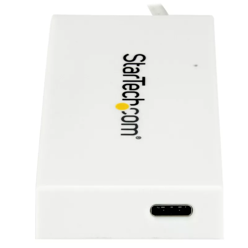 StarTech.com 4 Port USB C Hub with 1x USB-C & 3x USB-A Ports (SuperSpeed 5Gbps) - USB Bus Powered - Portable/Laptop USB 3.0 Adapter Hub - USB 3.1 Gen 1/USB 3.2 Gen 1 Type-C Hub - White~4 Port USB C Hub with 1x USB-C & 3x USB-A Ports (SuperSpeed 5Gbps) - USB Bus Powered - Portable/Laptop USB 3.0 Adapter Hub - USB 3.2 Gen 1 Type-C Hub - White