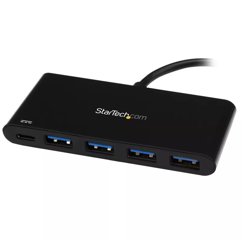 StarTech.com 4 Port USB C Hub with 4 USB Type-A Ports (USB 3.0 SuperSpeed 5Gbps) - 60W Power Delivery Passthrough Charging - USB 3.1 Gen 1/USB 3.2 Gen 1 Laptop Hub Adapter - MacBook, Dell~4 Port USB C Hub with 4 USB Type-A Ports (USB 3.0 SuperSpeed 5Gbps) - 60W Power Delivery Passthrough Charging - USB 3.2 Gen 1 Laptop Hub Adapter - MacBook, Dell