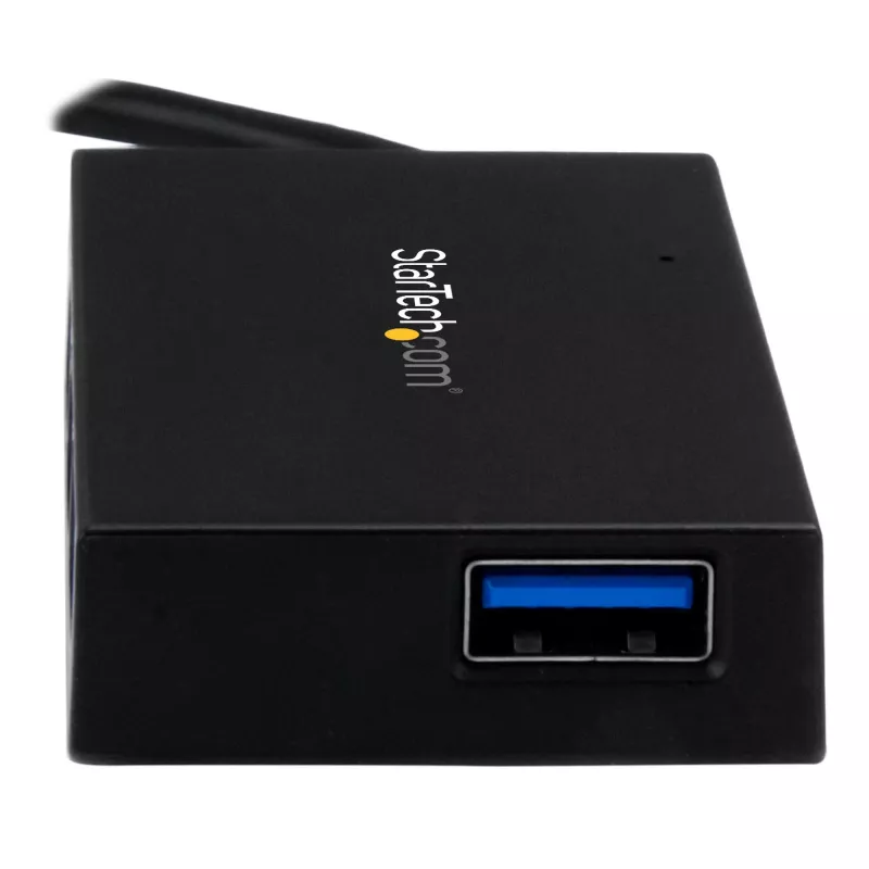 StarTech.com 4 Port USB C Hub - USB Type-C Hub w/ 4x USB-A Ports (USB 3.0/3.1 Gen 1 SuperSpeed 5Gbps) - USB Bus or Self Power - Portable USB-C to USB-A BC 1.2 Charging Hub w/ Power Adapter~4 Port USB C Hub - USB Type-C Hub w/ 4x USB-A Ports USB 3.0 hub (5Gbps) - USB Bus or Self Power - Portable USB-C to USB-A BC 1.2 Charging Hub w/ Power Adapter