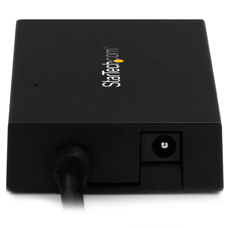 StarTech.com 4 Port USB C Hub - USB Type-C Hub w/ 4x USB-A Ports (USB 3.0/3.1 Gen 1 SuperSpeed 5Gbps) - USB Bus or Self Power - Portable USB-C to USB-A BC 1.2 Charging Hub w/ Power Adapter~4 Port USB C Hub - USB Type-C Hub w/ 4x USB-A Ports USB 3.0 hub (5Gbps) - USB Bus or Self Power - Portable USB-C to USB-A BC 1.2 Charging Hub w/ Power Adapter