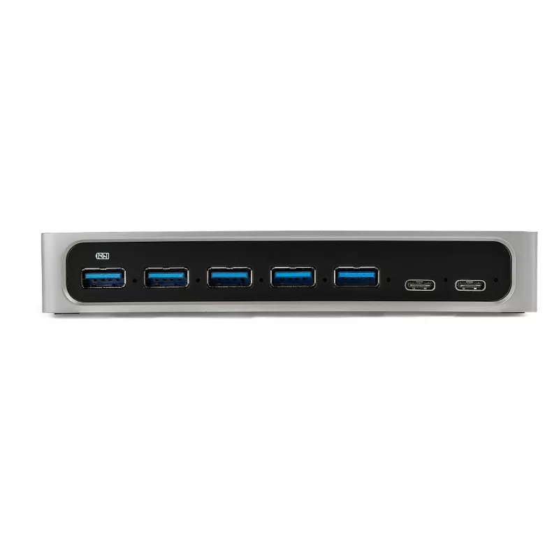 StarTech.com 7 Port USB C Hub with Fast Charge Port - USB-C to 5x USB-A 2x USB-C (USB 3.0 SuperSpeed 5Gbps) - Self Powered USB 3.2 Gen 1 Type-C Hub w/ Power Adapter - Desktop/Laptop Hub