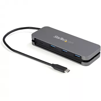 StarTech.com 4 Port USB C Hub - 3x USB-A/1x USB-C - 5Gbps USB 3.0 Type-C Hub (3.2/3.1 Gen 1) - Bus Powered - Portable USB-C to USB-A Adapter Hub - 28.5cm (11.2 inch) Cable w/Cable Management~4 Port USB C Hub - 3x USB-A/1x USB-C - USB 3.0 Type-C Hub - USB 3.2 Gen 1 (5Gbps) - Bus Powered - Portable USB-C to USB-A Adapter Hub - 11.2 inch (28.5cm) Cable w/Cable Management