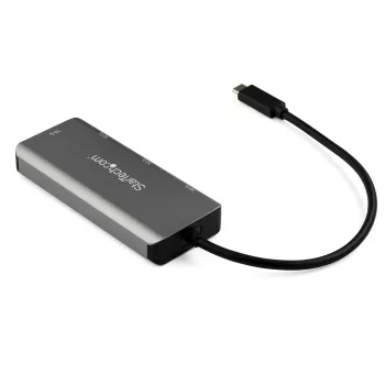 StarTech.com 4 Port USB C Hub w/ 2x USB A & 2x USB C - SuperSpeed 10Gbps USB Type-C 3.1/3.2 Gen 2 Hub - USB Bus Powered - Portable USB-C to USB Adapter Hub - Aluminum - 25cm(9.8 inch) Cable~4 Port USB C Hub w/ 2x USB A & 2x USB C - SuperSpeed 10Gbps USB Type-C 3.2 Gen 2 Hub - USB Bus Powered - Portable USB-C to USB Adapter Hub - Aluminum - 9.8 inch (25cm) Cable