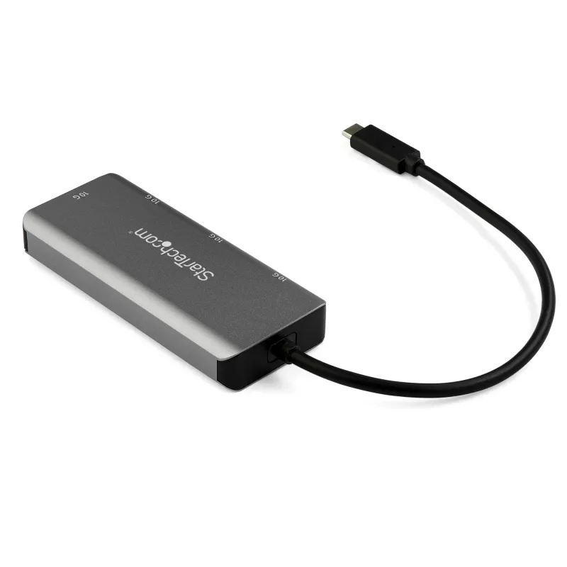 StarTech.com 4 Port USB C Hub w/ 2x USB A & 2x USB C - SuperSpeed 10Gbps USB Type-C 3.1/3.2 Gen 2 Hub - USB Bus Powered - Portable USB-C to USB Adapter Hub - Aluminum - 25cm(9.8 inch) Cable~4 Port USB C Hub w/ 2x USB A & 2x USB C - SuperSpeed 10Gbps USB Type-C 3.2 Gen 2 Hub - USB Bus Powered - Portable USB-C to USB Adapter Hub - Aluminum - 9.8 inch (25cm) Cable
