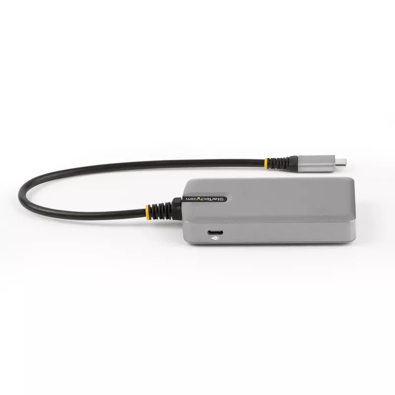 StarTech.com 4-Port USB-C Hub with USB-C DP Alt Mode Video Output 4K 60Hz - 3x USB-A, 1x USB Type-C, 100W Power Delivery Pass-Through, USB 3.2 10Gbps, 1ft/30cm Cable, Portable USB Hub