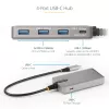 StarTech.com 4-Port USB-C Hub with USB-C DP Alt Mode Video Output 4K 60Hz - 3x USB-A, 1x USB Type-C, 100W Power Delivery Pass-Through, USB 3.2 10Gbps, 1ft/30cm Cable, Portable USB Hub