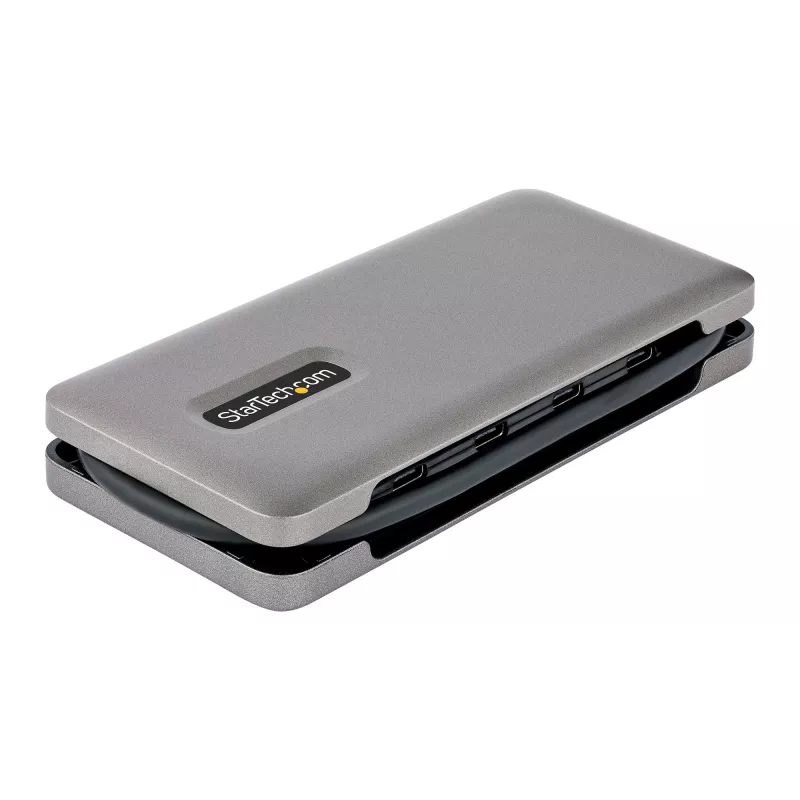 StarTech.com 4-Port USB-C Hub, 4x USB-C Ports, USB 3.2 Gen 2 (10Gbps) - Portable USB C Hub with 100W Power Delivery Pass-Through - USB Type C Hub w/ 12.6in/32cm Wrap-Around Cable