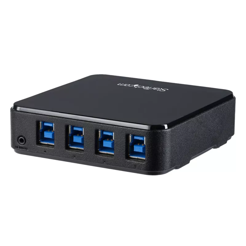 StarTech.com 4 to 4 USB 3.0 Peripheral Sharing Switch, 5 Gbit/s, Micro-USB Type-B, Black, Plastic, CE, FCC, REACH, 0 - 40 °C