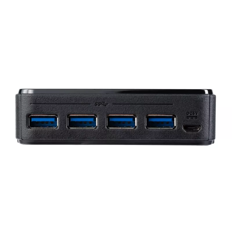 StarTech.com 4 to 4 USB 3.0 Peripheral Sharing Switch, 5 Gbit/s, Micro-USB Type-B, Black, Plastic, CE, FCC, REACH, 0 - 40 °C