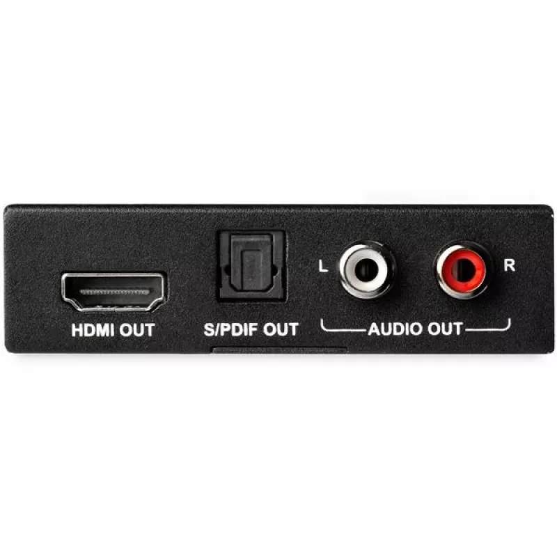 StarTech.com 4K HDMI Audio Extractor with 4K 60Hz Support, Black, 4096 x 2160 pixels, 1280 x 720,1920 x 1080,1920 x 1200,3840 x 2160,4096 x 2160, 60 Hz, 5.1 channels, HDMI