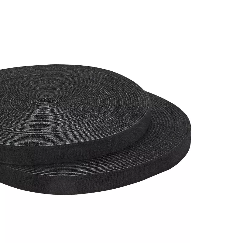 StarTech.com 100ft Hook and Loop Roll - Cut-to-Size Reusable Cable Ties - Bulk Industrial Wire Fastener Tape /Adjustable Fabric Wraps Black / Resuable Self Gripping Cable Management Straps