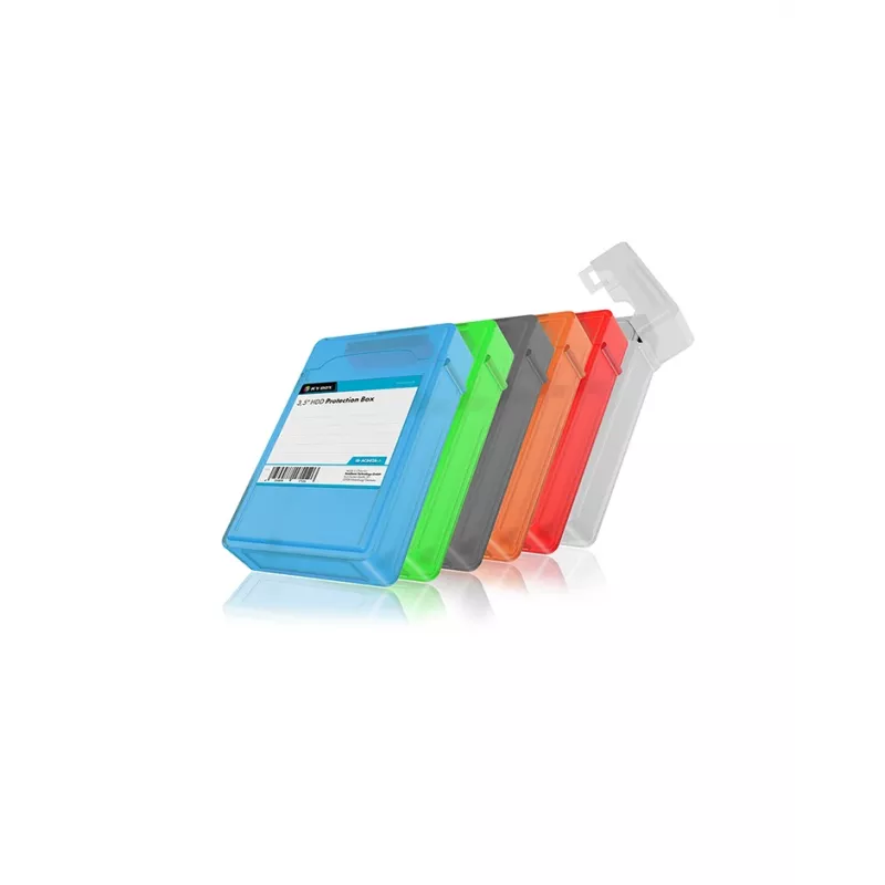 ICY BOX IB-AC602b-6 Pouch case Plastic Blue, Green, Grey, Orange, Red, White