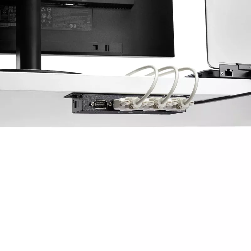 StarTech.com 4 Port USB to DB9 RS232 Serial Adapter Hub – Industrial DIN Rail and Wall Mountable