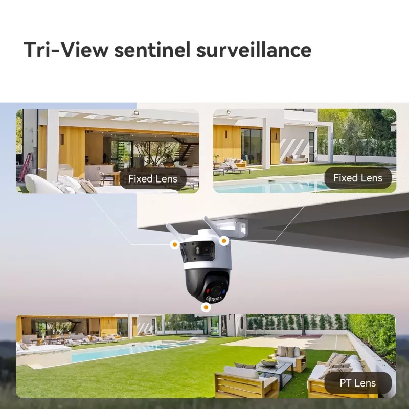 IP security camera IMOU Cruiser Triple IPC-S7UP-11M0WED — 2880×1620, 6 mm, 8× digital zoom, wired & wireless, outdoor, ceiling/wall mount