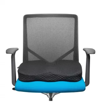 Kensington Premium Cool-Gel Seat Cushion, Seat cushion, Memory foam, Chair, Black, Monochromatic, Zipper