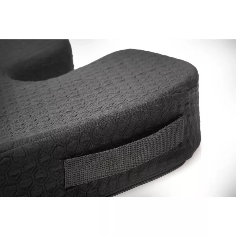 Kensington Premium Cool-Gel Seat Cushion, Seat cushion, Memory foam, Chair, Black, Monochromatic, Zipper