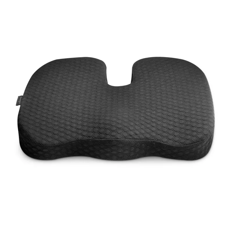 Kensington Premium Cool-Gel Seat Cushion, Seat cushion, Memory foam, Chair, Black, Monochromatic, Zipper