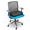Kensington Premium Cool-Gel Seat Cushion, Seat cushion, Memory foam, Chair, Black, Monochromatic, Zipper