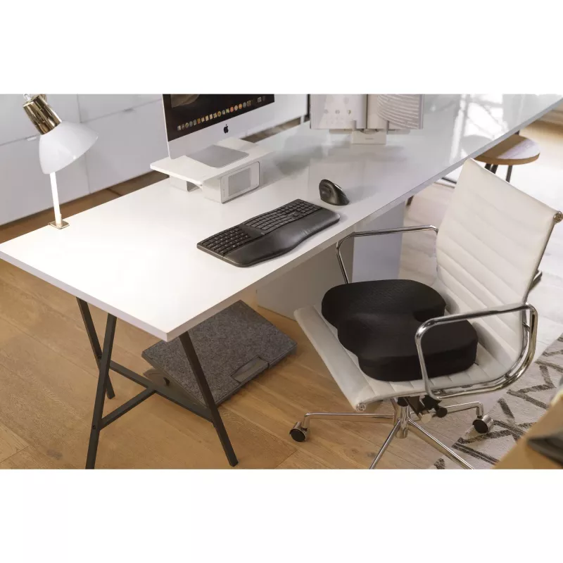Kensington Premium Cool-Gel Seat Cushion, Seat cushion, Memory foam, Chair, Black, Monochromatic, Zipper