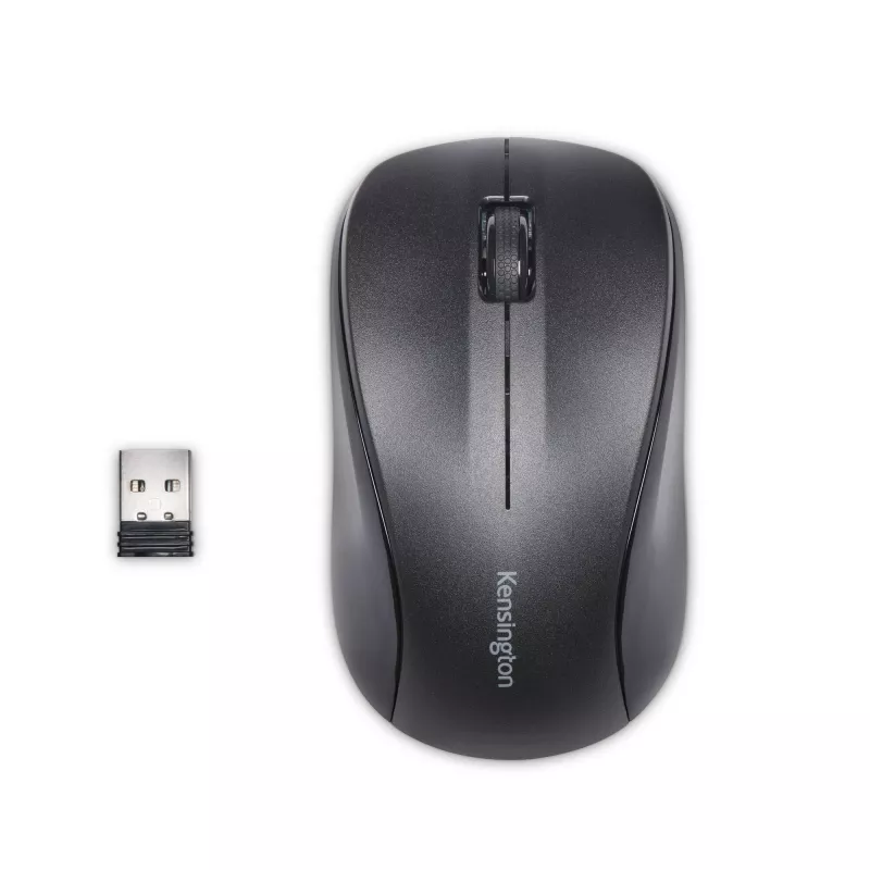 Kensington Wireless ValuMouse, Ambidextrous, Optical, RF Wireless, 1000 DPI, Black