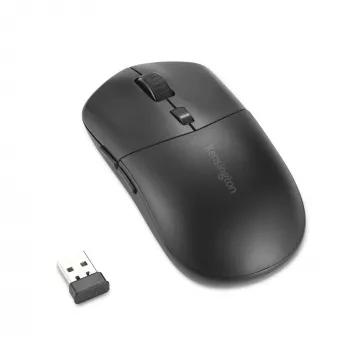 Kensington MY430 EQ Rechargeable Mouse, Ambidextrous, Optical, RF Wireless + Bluetooth, 2400 DPI, Black