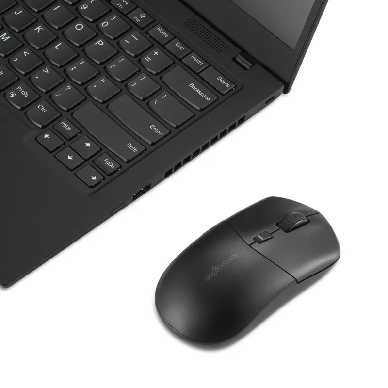 Kensington MY430 EQ Rechargeable Mouse, Ambidextrous, Optical, RF Wireless + Bluetooth, 2400 DPI, Black