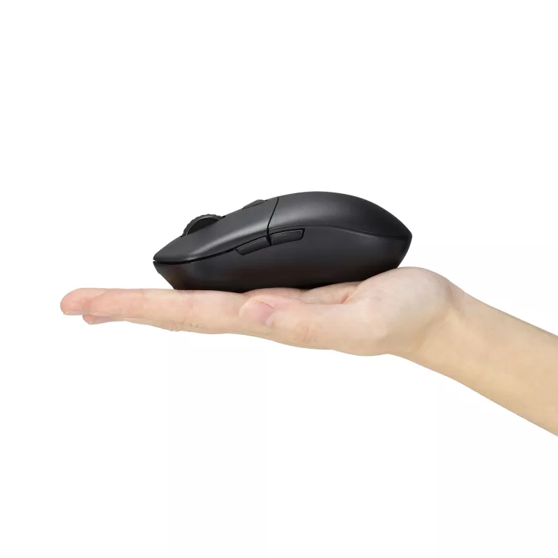Kensington MY430 EQ Rechargeable Mouse, Ambidextrous, Optical, RF Wireless + Bluetooth, 2400 DPI, Black