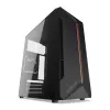 PC case KRUX Astro Cube Black — cube chassis, supports micro ATX/mini‑ITX, 1×3.5 inch + 2×2.5 inch bays, side window, max PSU 28 cm, max cooler height 136 mm
