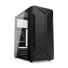 PC case KRUX Astro Cube Black — cube chassis, supports micro ATX/mini‑ITX, 1×3.5 inch + 2×2.5 inch bays, side window, max PSU 28 cm, max cooler height 136 mm