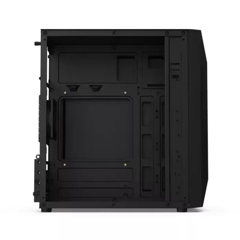 PC case KRUX Astro Cube Black — cube chassis, supports micro ATX/mini‑ITX, 1×3.5 inch + 2×2.5 inch bays, side window, max PSU 28 cm, max cooler height 136 mm