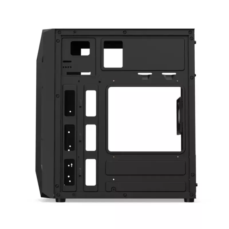 PC case KRUX Astro Cube Black — cube chassis, supports micro ATX/mini‑ITX, 1×3.5 inch + 2×2.5 inch bays, side window, max PSU 28 cm, max cooler height 136 mm
