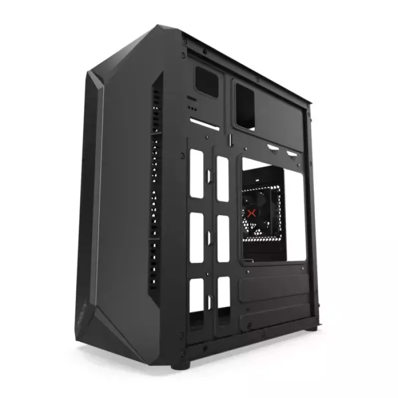 PC case KRUX Astro Cube Black — cube chassis, supports micro ATX/mini‑ITX, 1×3.5 inch + 2×2.5 inch bays, side window, max PSU 28 cm, max cooler height 136 mm