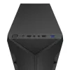 PC case KRUX Astro Cube Black — cube chassis, supports micro ATX/mini‑ITX, 1×3.5 inch + 2×2.5 inch bays, side window, max PSU 28 cm, max cooler height 136 mm