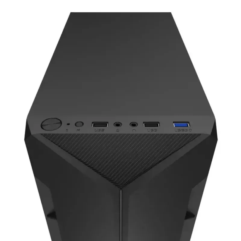 PC case KRUX Astro Cube Black — cube chassis, supports micro ATX/mini‑ITX, 1×3.5 inch + 2×2.5 inch bays, side window, max PSU 28 cm, max cooler height 136 mm