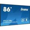 iiyama LH8665UHSB-B1 Signage Display Kiosk design 2.18 m (86 inch) LED Wi-Fi 800 cd/m² 4K Ultra HD Black Built-in processor Android 11 24/7