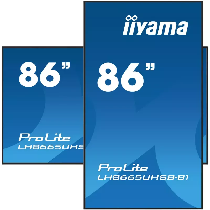 iiyama LH8665UHSB-B1 Signage Display Kiosk design 2.18 m (86 inch) LED Wi-Fi 800 cd/m² 4K Ultra HD Black Built-in processor Android 11 24/7
