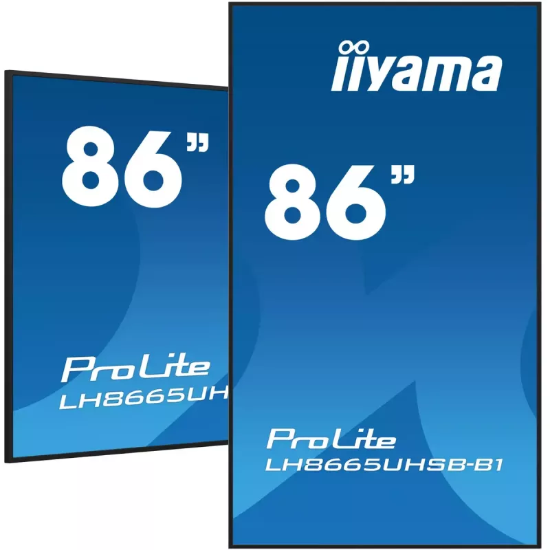 iiyama LH8665UHSB-B1 Signage Display Kiosk design 2.18 m (86 inch) LED Wi-Fi 800 cd/m² 4K Ultra HD Black Built-in processor Android 11 24/7