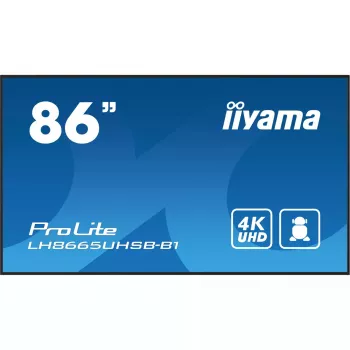 iiyama LH8665UHSB-B1 Signage Display Kiosk design 2.18 m (86 inch) LED Wi-Fi 800 cd/m² 4K Ultra HD Black Built-in processor Android 11 24/7
