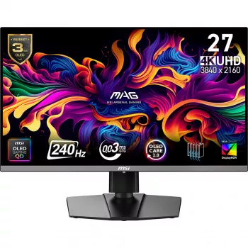 MSI MAG 272UP QD-OLED X24 computer monitor 67.3 cm (26.5 inch) 3840 x 2160 pixels 4K Ultra HD Black